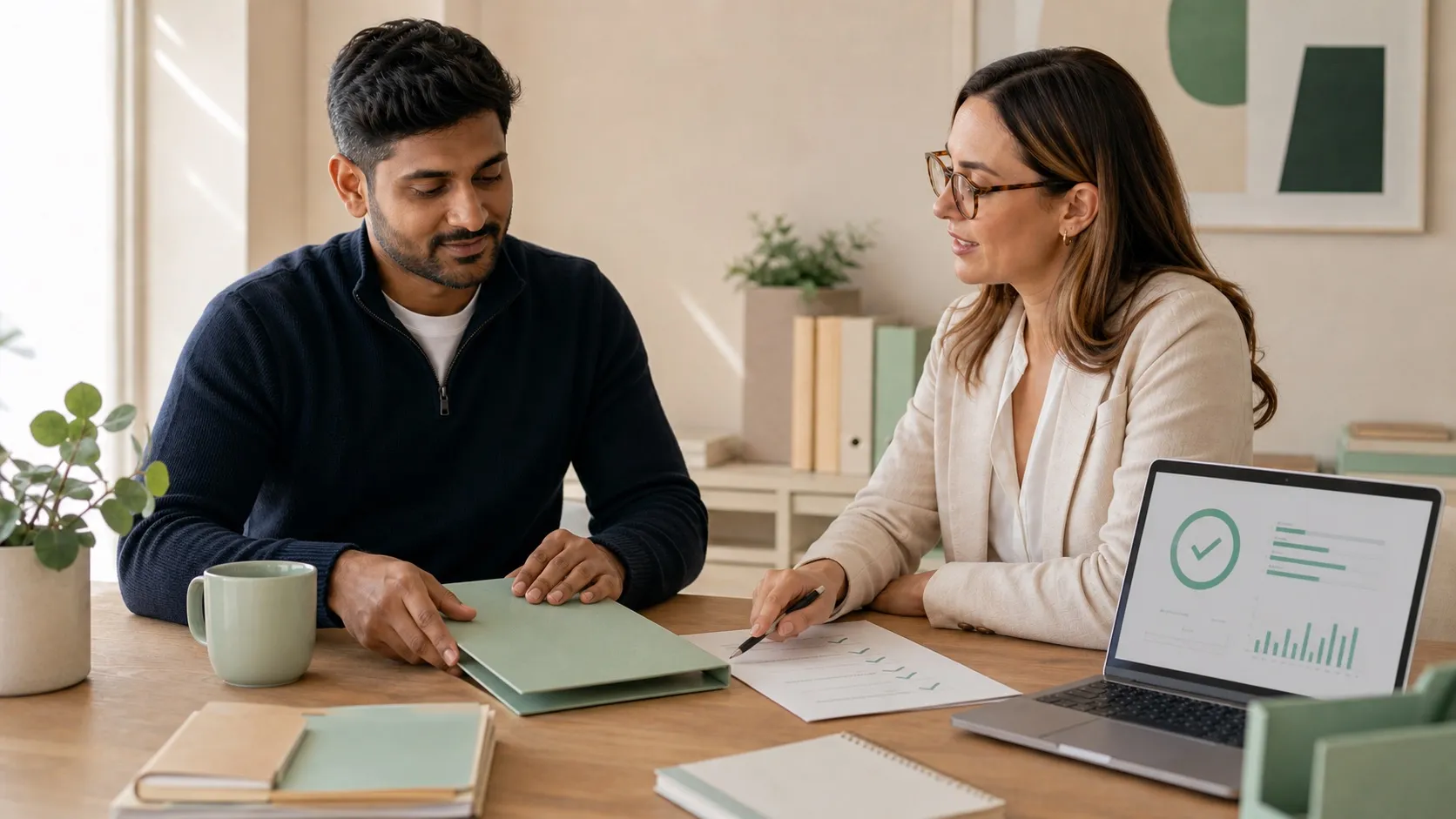 Founder and tax specialist reviewing a final company closeout checklist