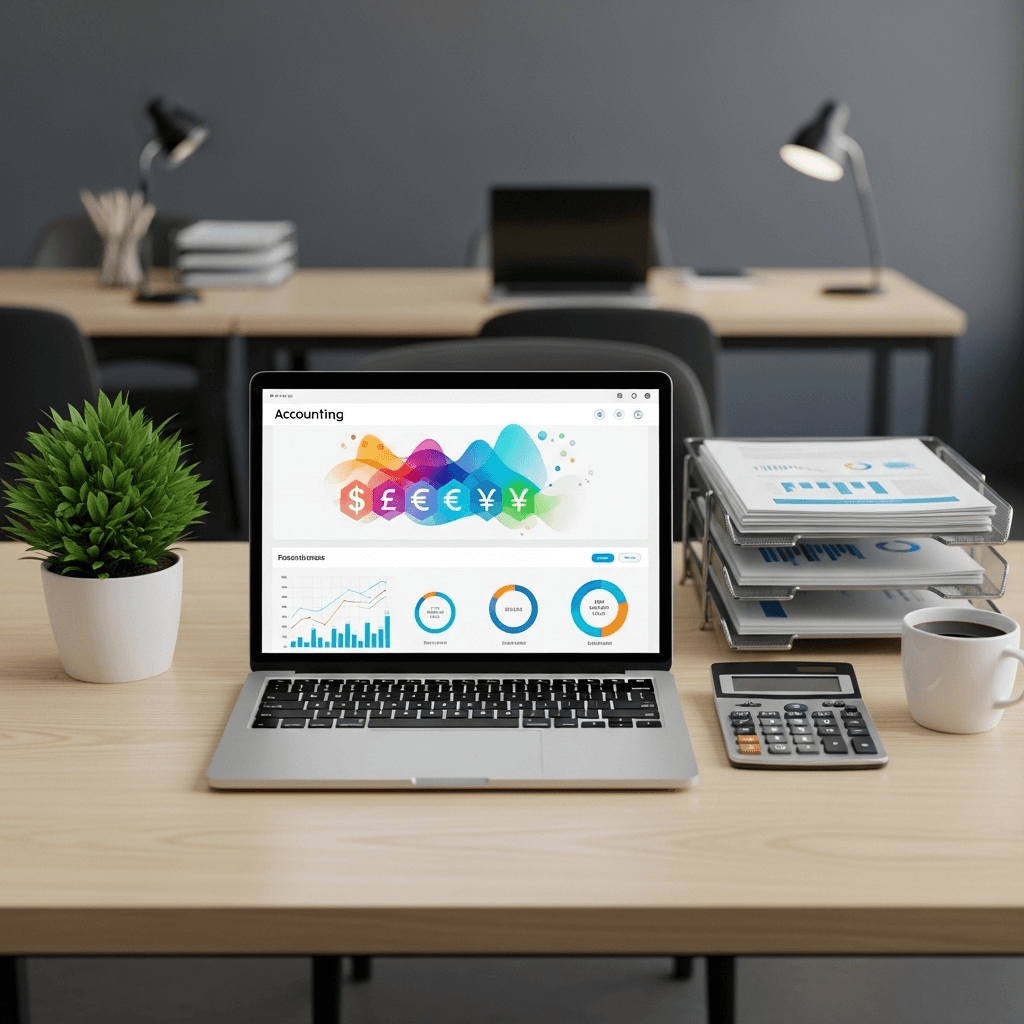 Tableau de bord comptable professionnel affichant des analyses financières en temps réel