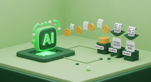 Configuration comptable assistée par IA avec traitement automatisé des transactions et outils de gestion financière